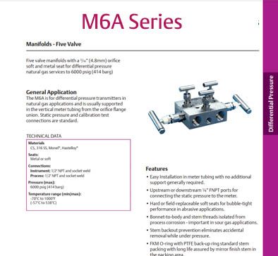 AGI M6A Series - 5 Valve DP Manifolds